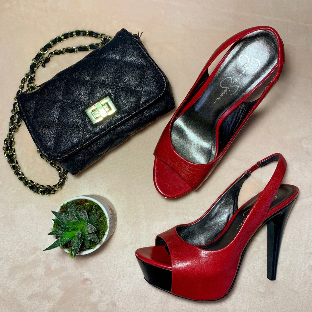 Jessica Simpson Astor Platform Slingback Heels